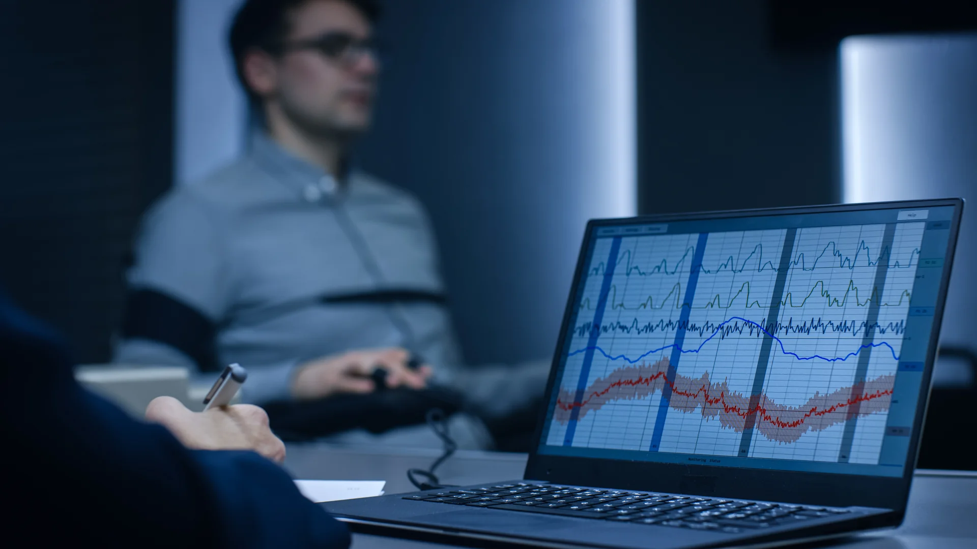 Polygraph examination equipment and monitoring instrumentation